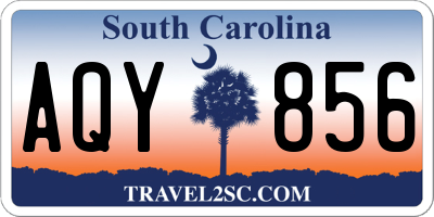 SC license plate AQY856