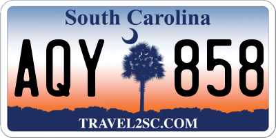 SC license plate AQY858