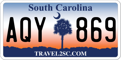 SC license plate AQY869