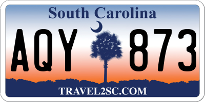 SC license plate AQY873