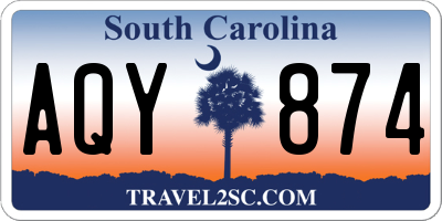 SC license plate AQY874