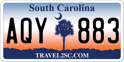 SC license plate AQY883