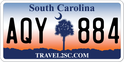 SC license plate AQY884