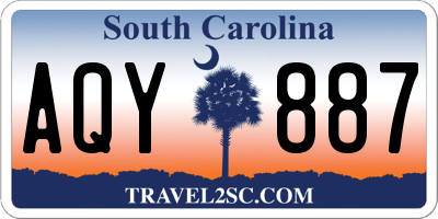 SC license plate AQY887