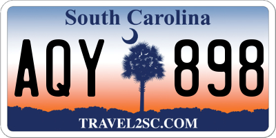 SC license plate AQY898