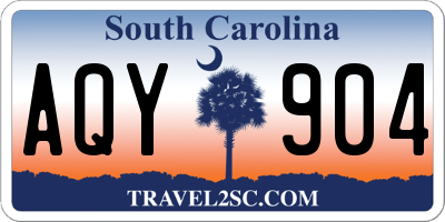 SC license plate AQY904