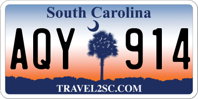 SC license plate AQY914