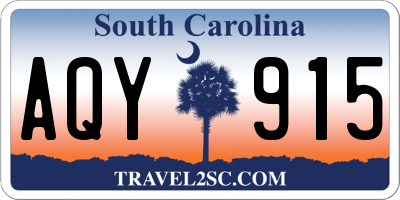 SC license plate AQY915