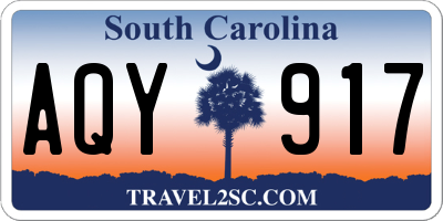 SC license plate AQY917