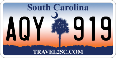 SC license plate AQY919