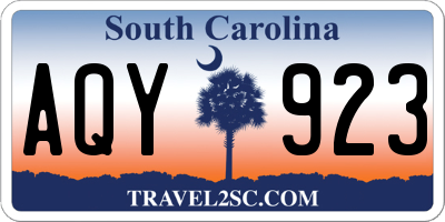 SC license plate AQY923