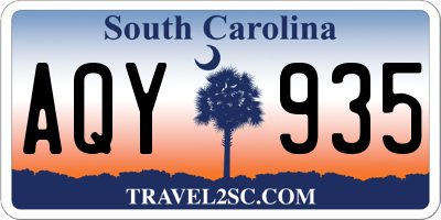 SC license plate AQY935