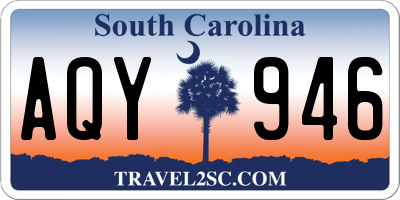 SC license plate AQY946