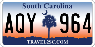 SC license plate AQY964