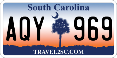 SC license plate AQY969
