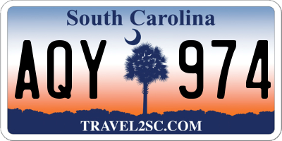 SC license plate AQY974