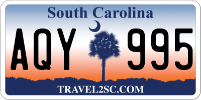 SC license plate AQY995