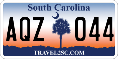 SC license plate AQZ044