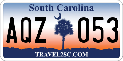 SC license plate AQZ053