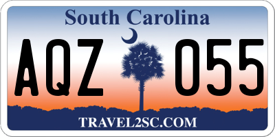 SC license plate AQZ055