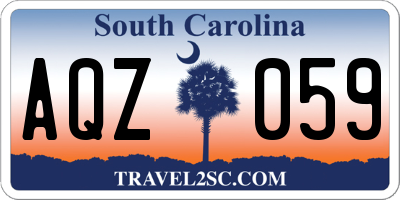 SC license plate AQZ059