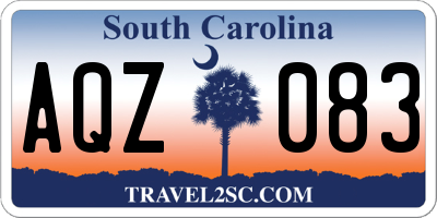 SC license plate AQZ083