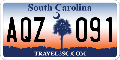 SC license plate AQZ091