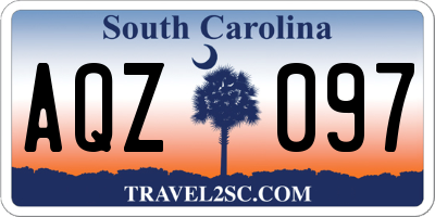 SC license plate AQZ097