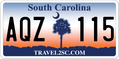 SC license plate AQZ115