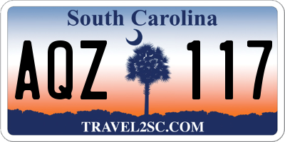 SC license plate AQZ117