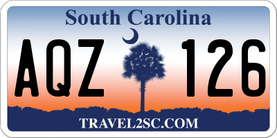 SC license plate AQZ126