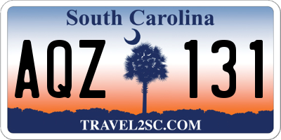 SC license plate AQZ131