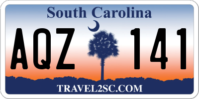 SC license plate AQZ141