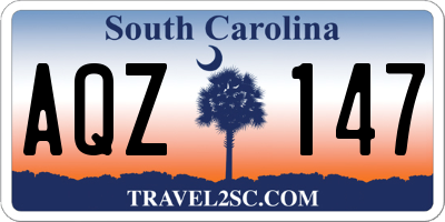 SC license plate AQZ147