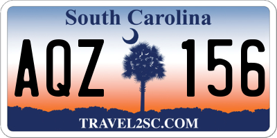 SC license plate AQZ156