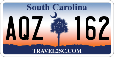 SC license plate AQZ162