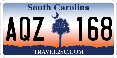 SC license plate AQZ168
