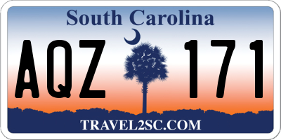 SC license plate AQZ171