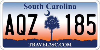 SC license plate AQZ185