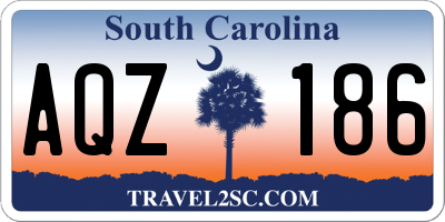 SC license plate AQZ186