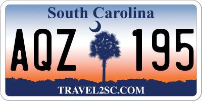 SC license plate AQZ195