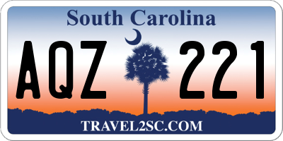 SC license plate AQZ221