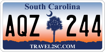 SC license plate AQZ244