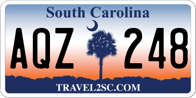 SC license plate AQZ248