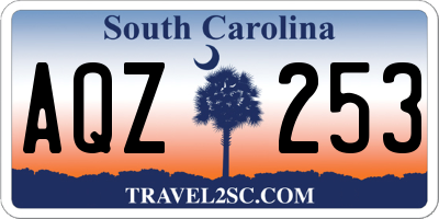 SC license plate AQZ253