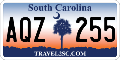 SC license plate AQZ255