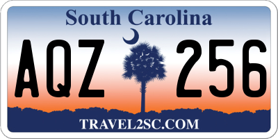 SC license plate AQZ256