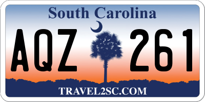 SC license plate AQZ261