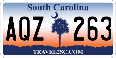 SC license plate AQZ263
