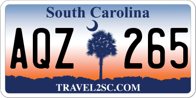 SC license plate AQZ265